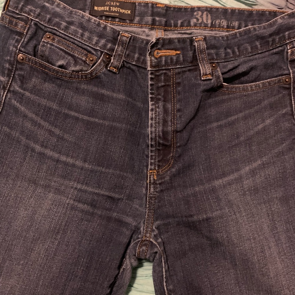 J. Crew Midrise Toothpick Skinny Jeans - Blue - Picture 2 of 9